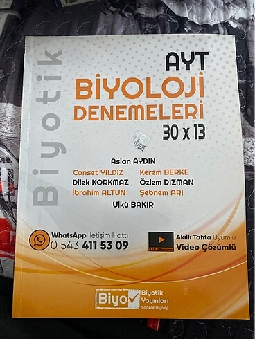 Biyotik yayınları ayt biyoloji denemeleri
