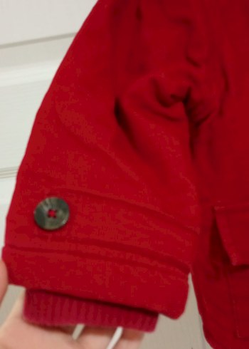 Erkek Çocuk bordo Düğmeli Mont - Görsel 4