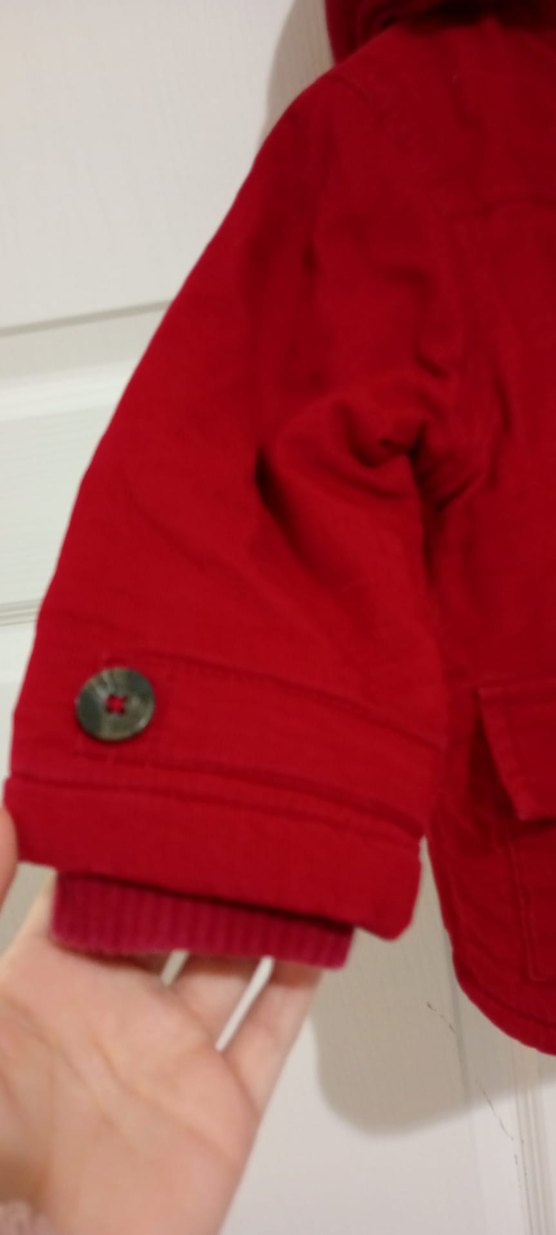 Erkek Çocuk bordo Düğmeli Mont - Görsel 4