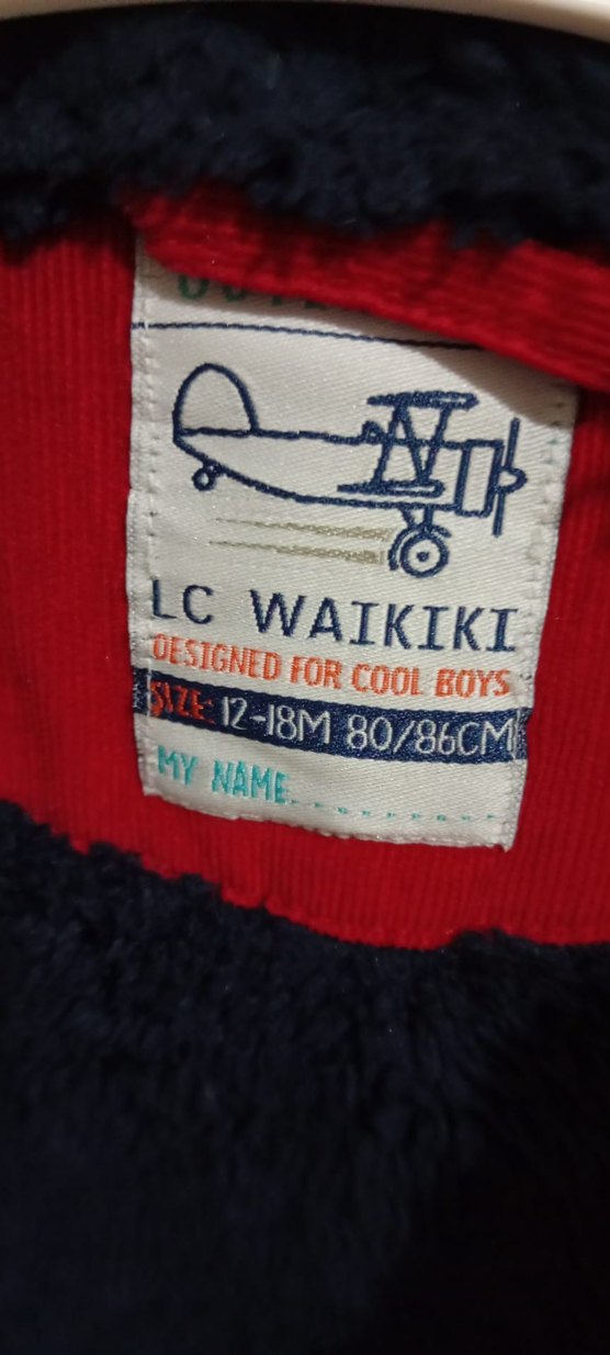 Erkek Çocuk bordo Düğmeli Mont - Görsel 3