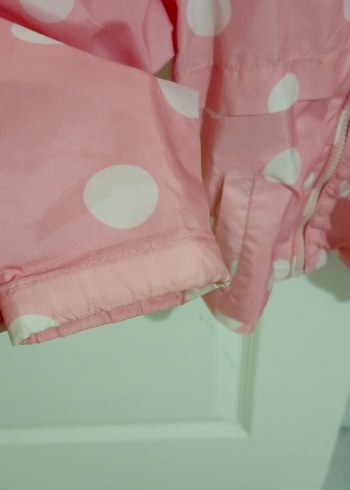 Kız Çocuk Pembe Puantiyeli Yağmurluk - Görsel 3