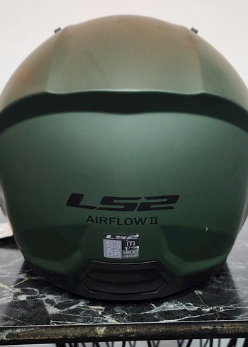 LS2 HPT Airflow Motosiklet Kaskı - Haki Mat - Görsel 2