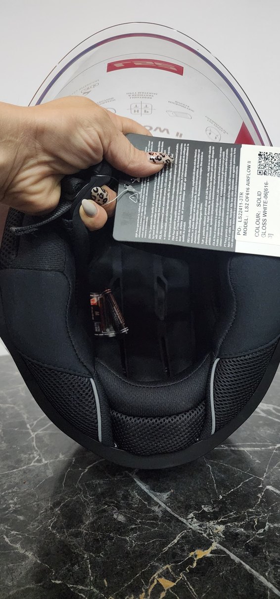 Beyaz LS2 Airflow II Motosiklet Kaskı - Görsel 4