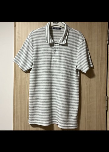 Gri Erkek Polo Tişört, Kısa Kollu, Regular Fit