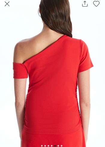 Lcw Kayık Yaka Kadın Tişört - Görsel 3