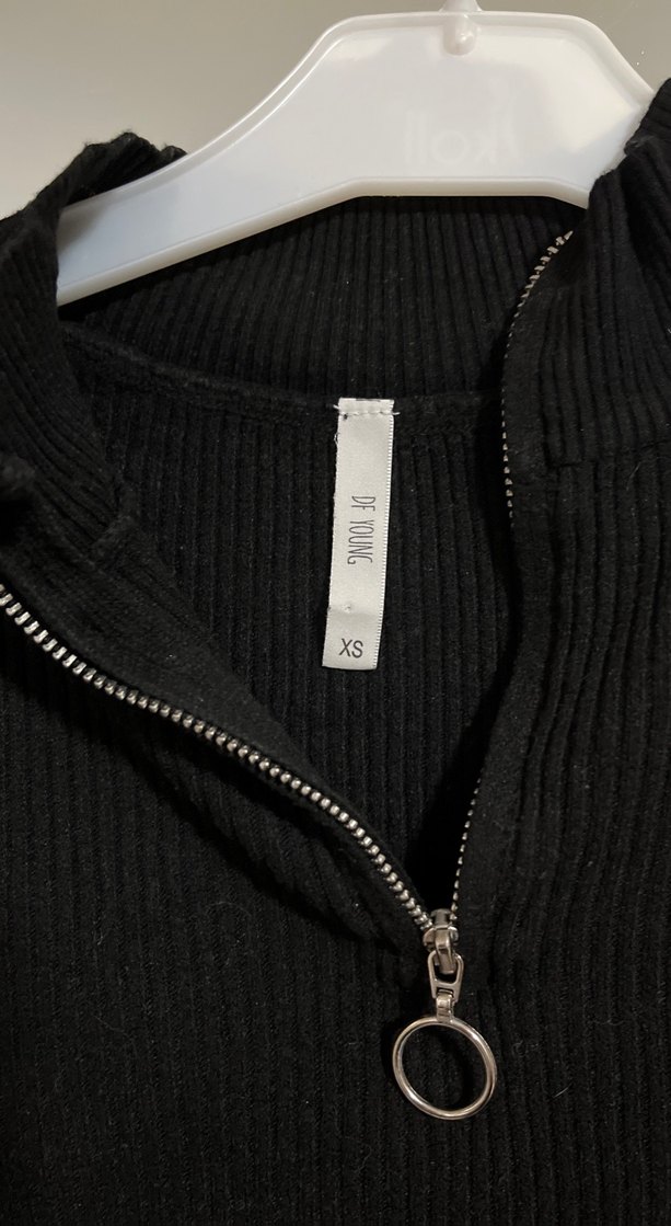 Defacto Fermuarlı Yüksek Yakalı Triko Kazak - Görsel 3