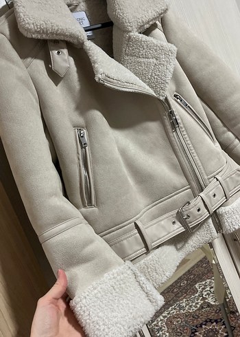 Stradivarius Kadın Süet Mont - Görsel 5