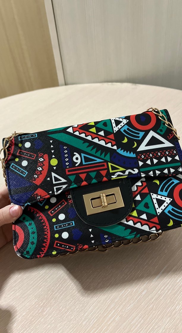 Renkli Zincir Detaylı Bohem Kadın Çanta - Görsel 2