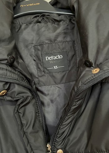 Defacto Siyah Kürklü Kadın Mont - Görsel 3