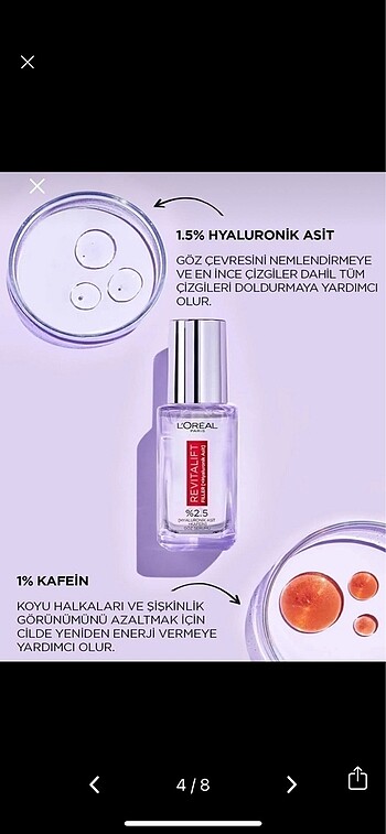 Beden Renk Loreal Paris göz serumu