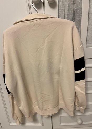 l Beden ten rengi Renk Uzun Kollu Beyaz Sweatshirt