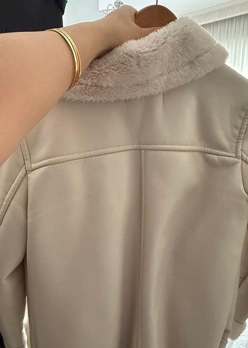 m Beden ten rengi Renk Bej Renkli, Kuşaklı, Normal Boy Kadın Ceket
