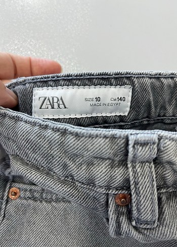 xs Beden gri Renk Gri çocuk Denim Geniş Paça Jean