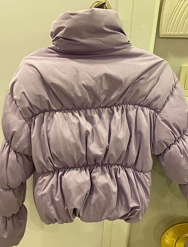 s Beden mor Renk BERSHKA şişme mont