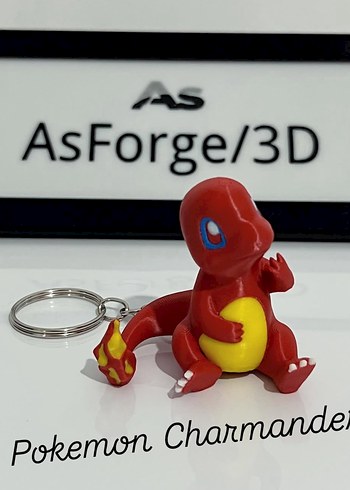 Kırmızı Pokemon Charmander Figür Anahtarlık