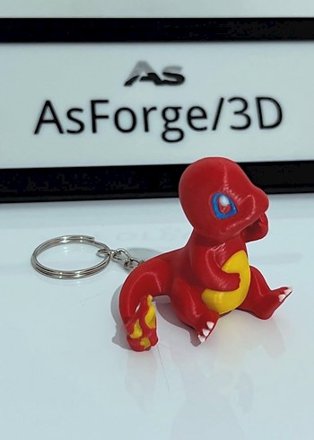 Beden Renk Kırmızı Pokemon Charmander Figür Anahtarlık
