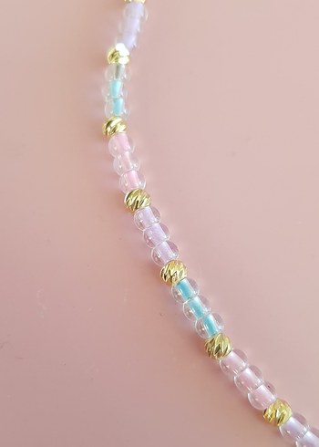 Diğer Pastel Renkli Boncuklu Midi Kolye