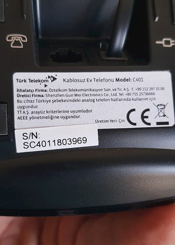Türk Telekom Siyah Kablosuz Telefon - Görsel 5