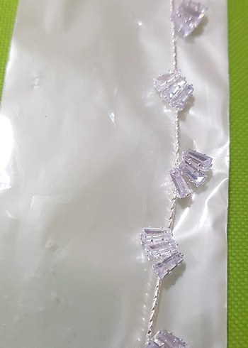 Taşlı Beyaz Payetli Saç Aksesuarları - Görsel 4