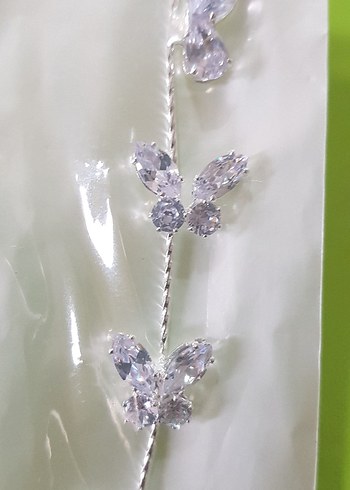 Taşlı Beyaz Payetli Saç Aksesuarları - Görsel 6