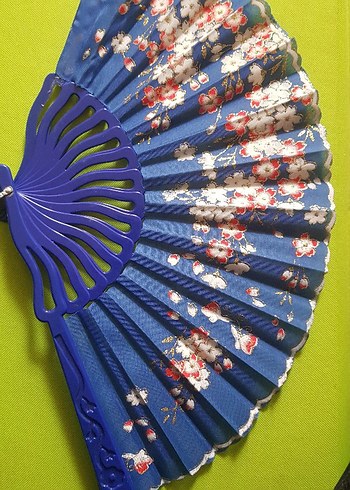 Mor İşlemeli Dekoratif Yelpaze - Görsel 9