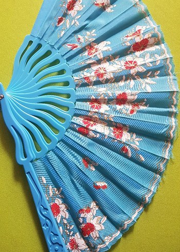 Mor İşlemeli Dekoratif Yelpaze - Görsel 6