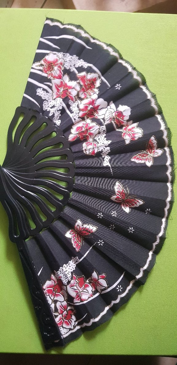 Mor İşlemeli Dekoratif Yelpaze - Görsel 5