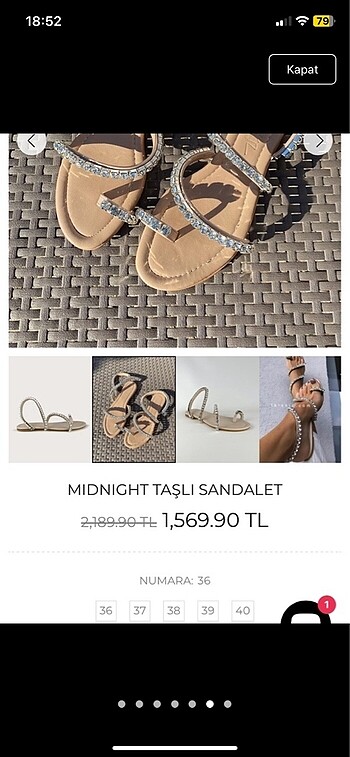 36 Beden Tarz kız siyah sandalet