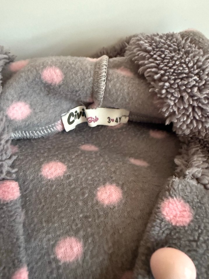 Gri pembe puantiyeli panço - Görsel 2