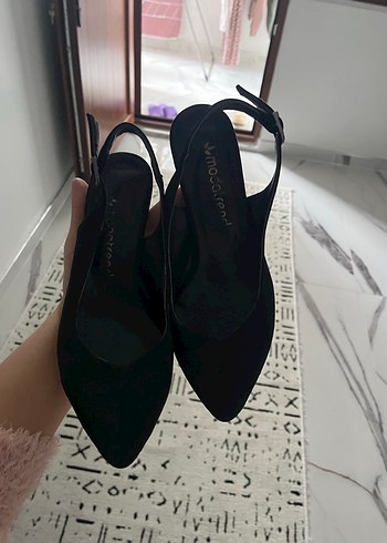 Siyah Tokalı Blok Topuk Kadın Abiye Ayakkabı - Görsel 9