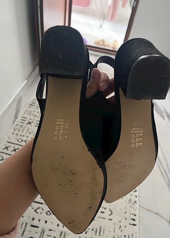 Siyah Tokalı Blok Topuk Kadın Abiye Ayakkabı - Görsel 3