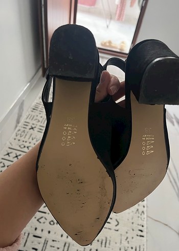 Siyah Tokalı Blok Topuk Kadın Abiye Ayakkabı - Görsel 10