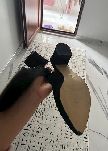 Siyah Tokalı Blok Topuk Kadın Abiye Ayakkabı - Görsel 2