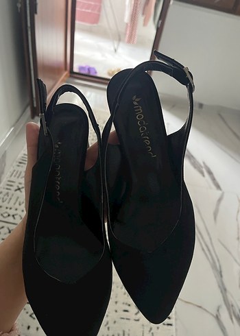Siyah Tokalı Blok Topuk Kadın Abiye Ayakkabı - Görsel 5
