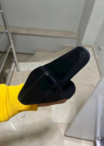 Siyah Yılan Desenli Tokalı Kadın Topuklu Ayakkabı - Görsel 2