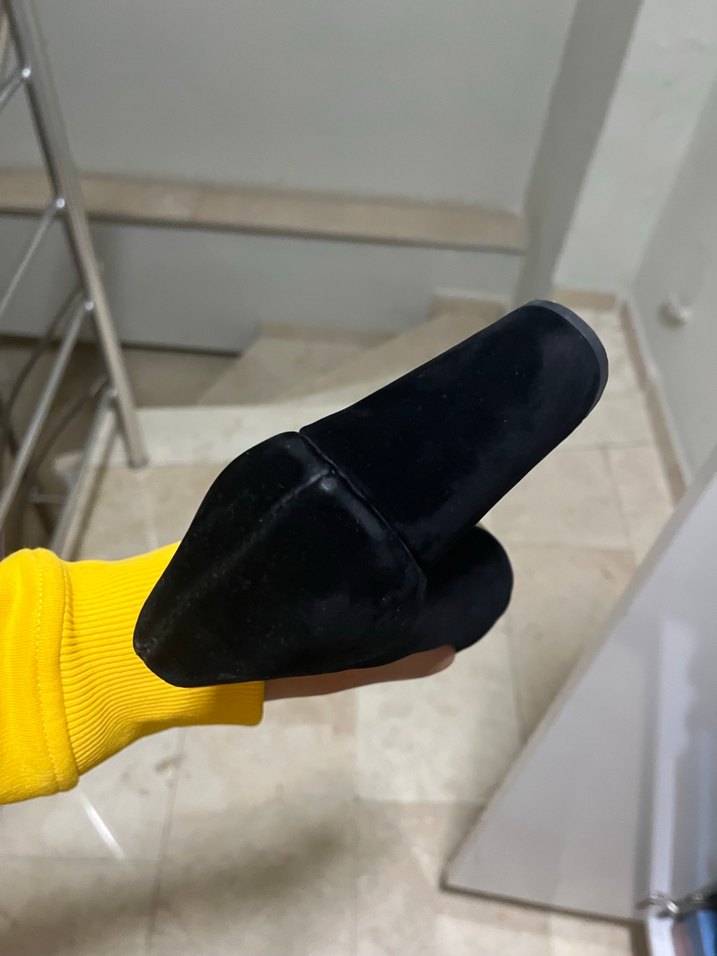 Siyah Yılan Desenli Tokalı Kadın Topuklu Ayakkabı - Görsel 2