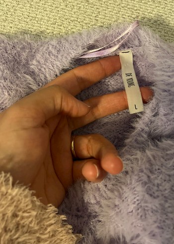 Gri Peluş Kadın Sweatshirt defacto - Görsel 5