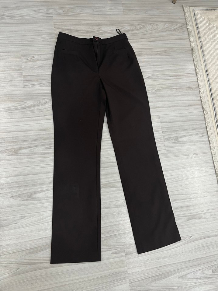 Kahverengi Kadın Kumaş Pantolon - Görsel 5