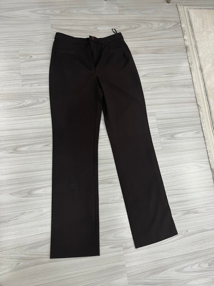 Kahverengi Kadın Kumaş Pantolon - Görsel 4