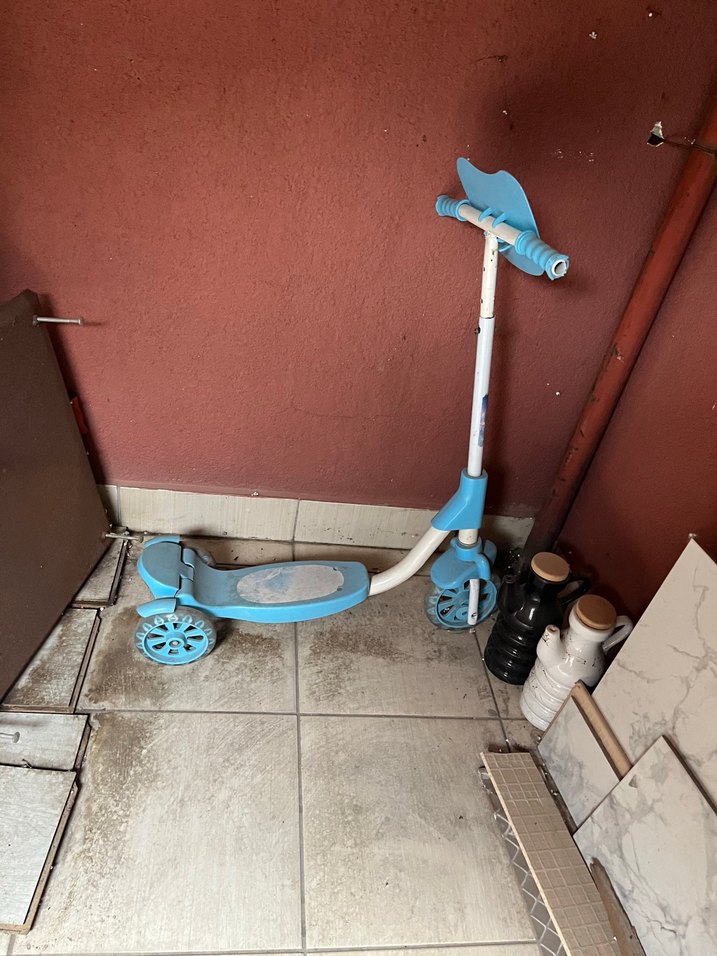 Pastel Mavi Çocuk Scooter - Görsel 2