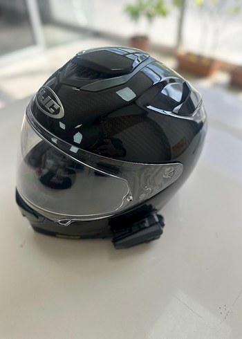 Siyah Baskılı HJC Motosiklet Kaskı - Görsel 5