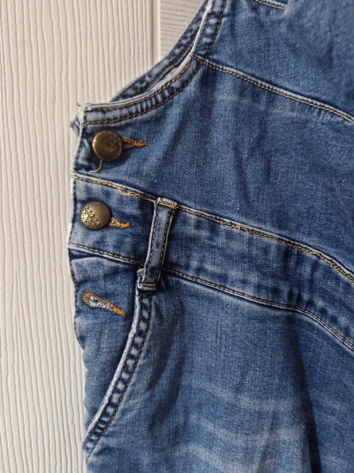 Hamile skiny Denim Tulum - Görsel 2