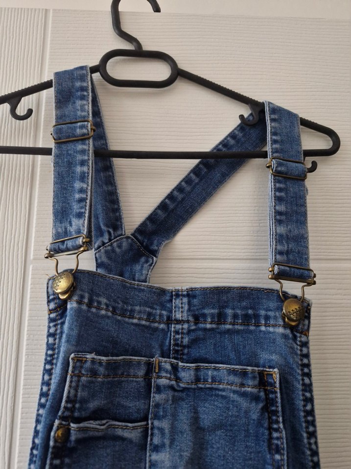 Hamile skiny Denim Tulum - Görsel 4