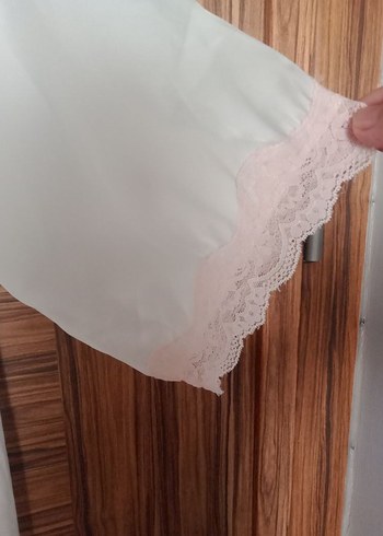 Bohem Uzun Kollu Beyaz  Gelin Sabahlıği - Görsel 7