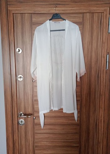 Bohem Uzun Kollu Beyaz  Gelin Sabahlıği - Görsel 3