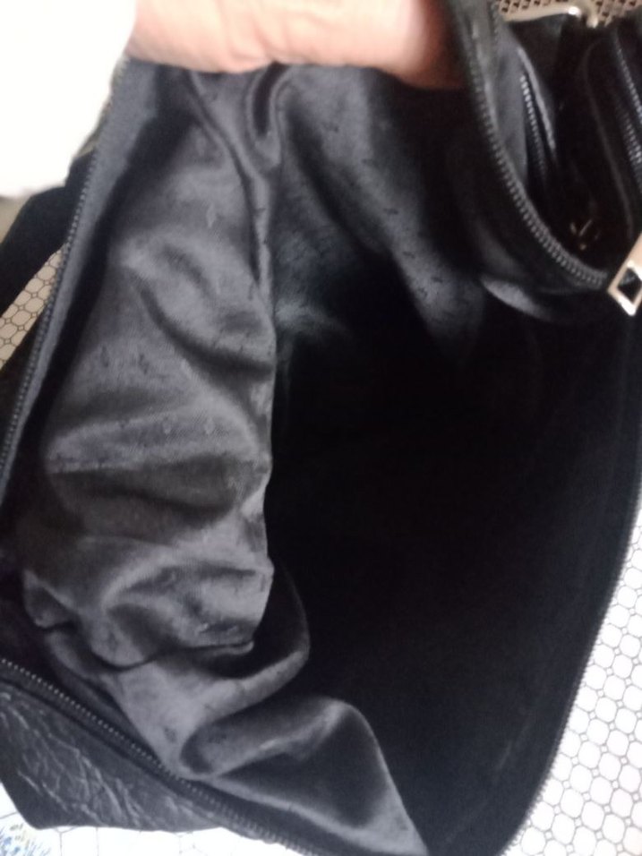 Tokalı Siyah Deri Kadın Çanta - Görsel 4