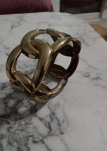 Zincir Detaylı Vintage Altın Bilezik - Görsel 4