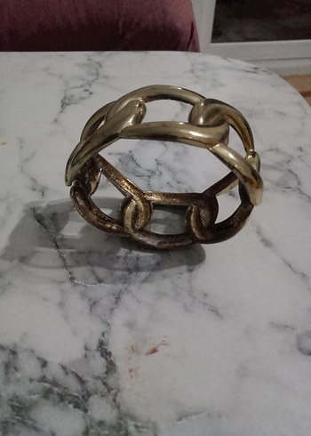 Zincir Detaylı Vintage Altın Bilezik - Görsel 3