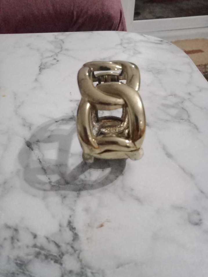 Zincir Detaylı Vintage Altın Bilezik - Görsel 2