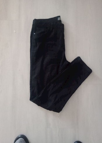 Siyah Dar Kesim Midi Kadın Kot Pantolon - Görsel 6